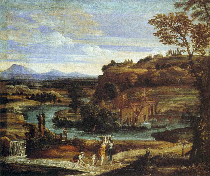 Landscape with a Child Overturning wine